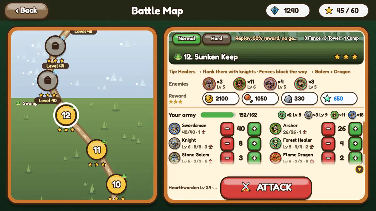 Screenshot: 20 Battles, Mighty Bosses